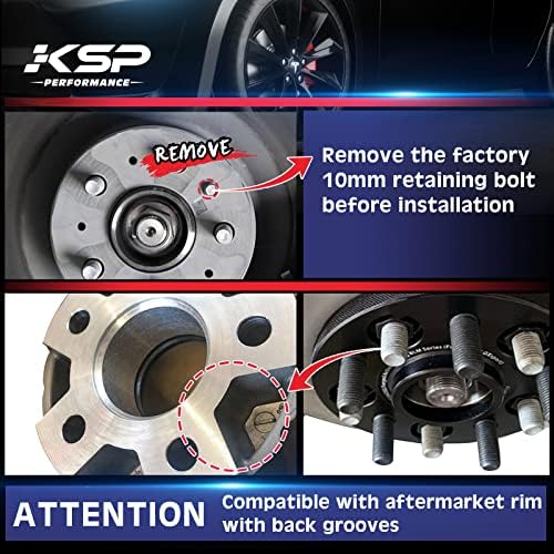 מרווחי גלגלים של KSP 15 ממ ו 20 ממ עבור טסלה דגם 3/y, 5x114.3 מרווח גלגלים לשנת 2017+ טסלה דגם 3 | 2020+